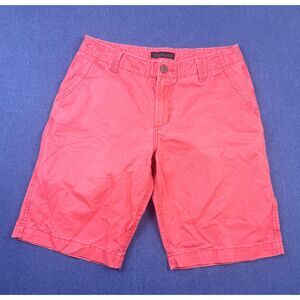 Aeropostale Mens Size 30 Coral Red Chino Shorts 100% Cotton Flat Front
